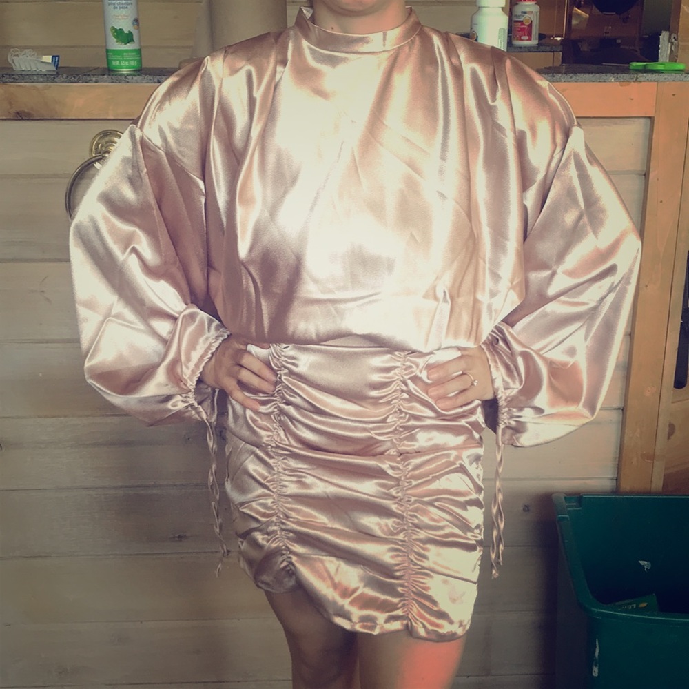 Champagne cocktail dress .